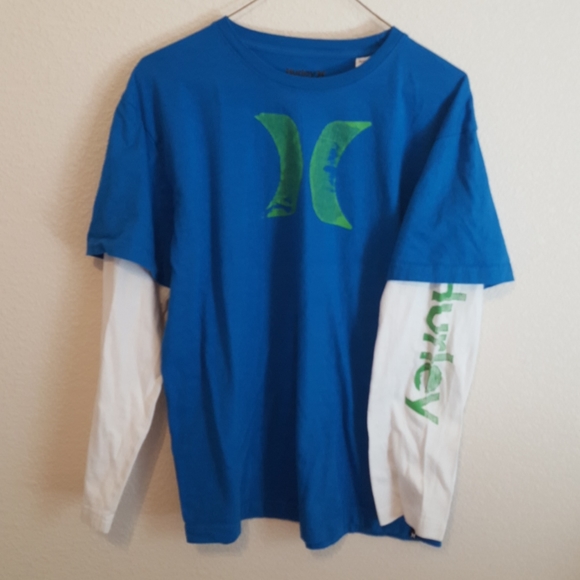Hurley Other - Hurley Blue Green Long Sleeve Shirt XLg